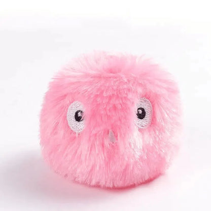 Interactive pet toy ball with three colour options triggering different animal sounds when moved