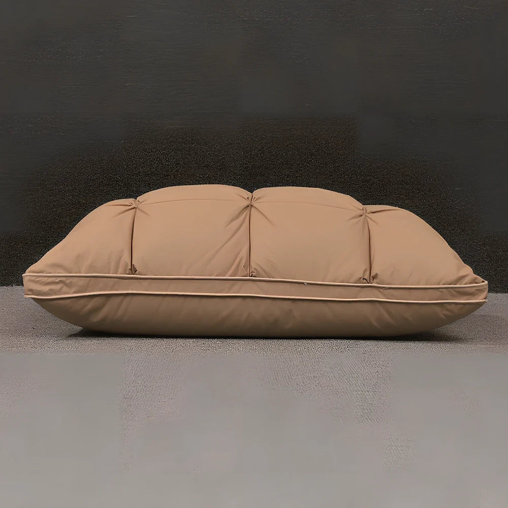 White goose down pillow with pure cotton cover in rectangular 48x74cm size