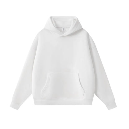 Unisex loose pullover hoodie in polyester, long sleeve, available in seven colours and sizes S to 3XL