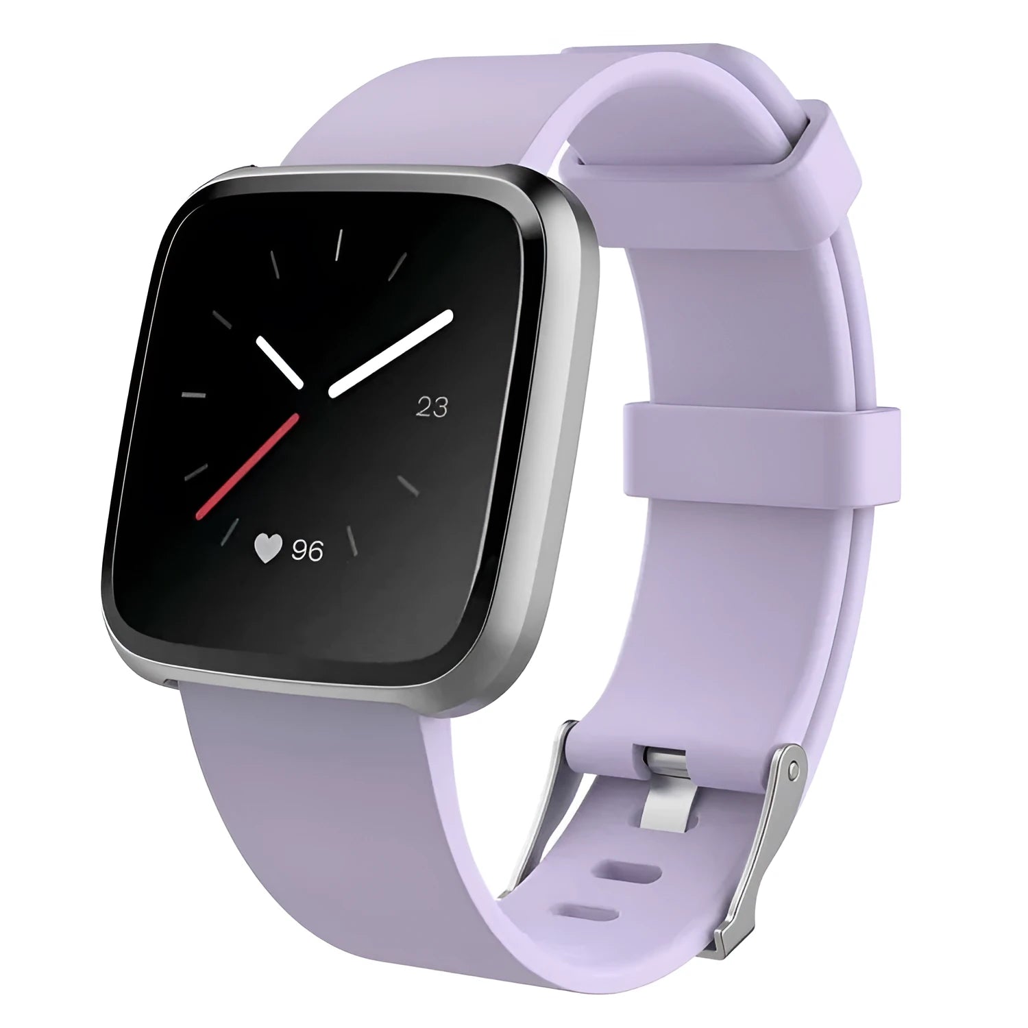 Fitbit Versa Lite TPE replacement watch strap in multiple colours showing large and small sizes.