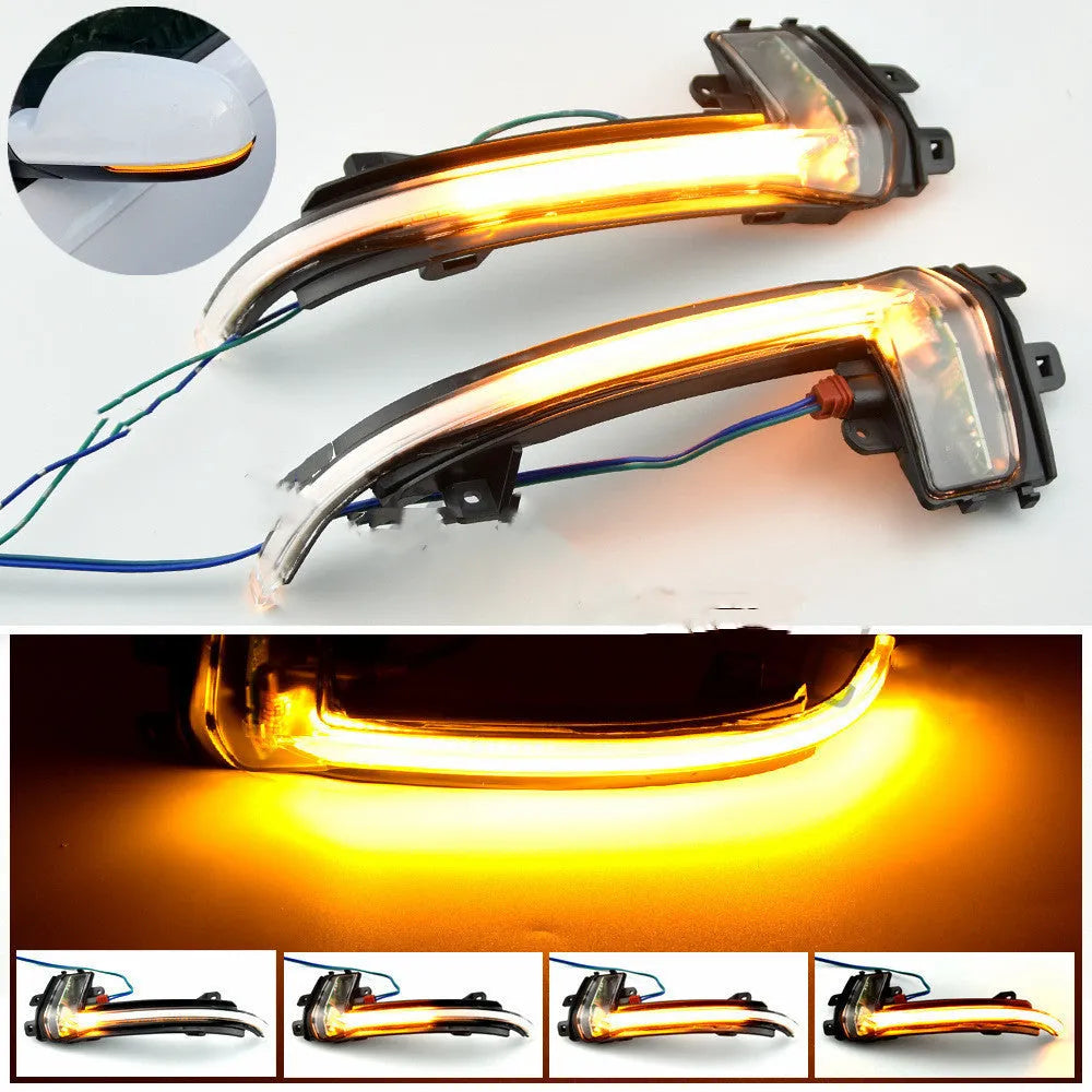 Dynamic LED mirror turn signal for Audi B8 and B8.5 models in black or white finish