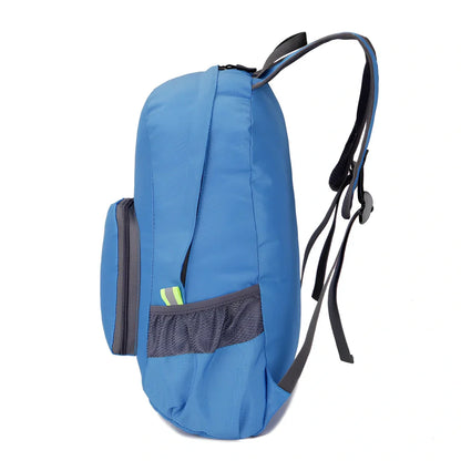 Outdoor folding double backpack in six colours with 22L capacity and waterproof nylon construction