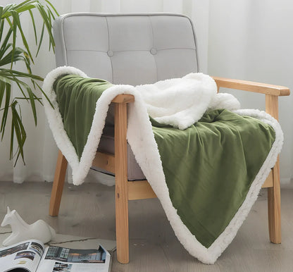 Double-sided crystal cashmere nap blanket in multiple sizes for spring and autumn use