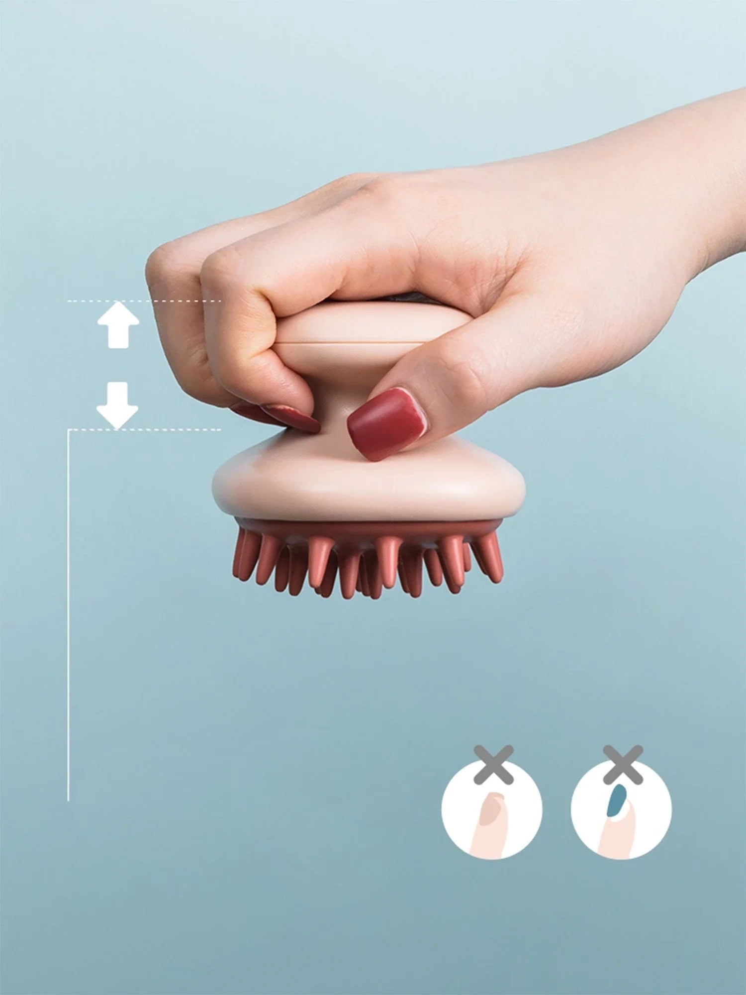 Silicone Scalp Massager Brush with Airbag Design for Gentle Exfoliation and Improved Blood Circulation
