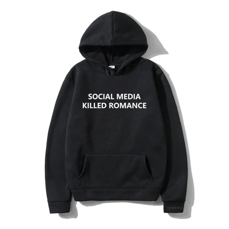 Men's slim fit hoodie with printed spring letter pattern, long sleeves, and hood in polyester material