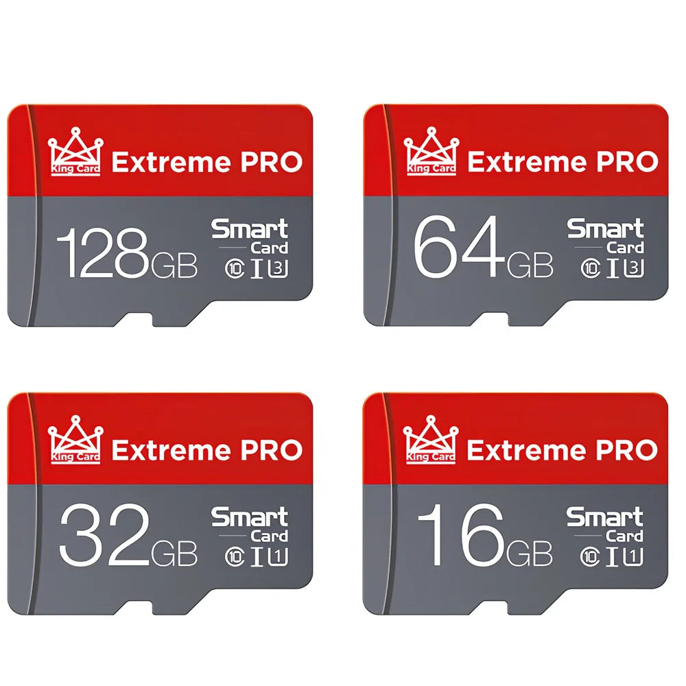 Red Drive Mini TF memory card with SD adapter holder for mobile phones and cameras