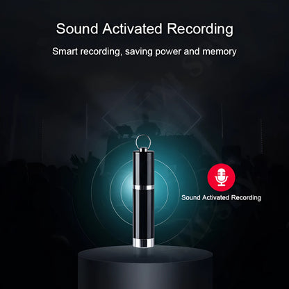 Black Amoi A1 metal voice recorder with headset, storage options 4GB 8GB 16GB 32GB