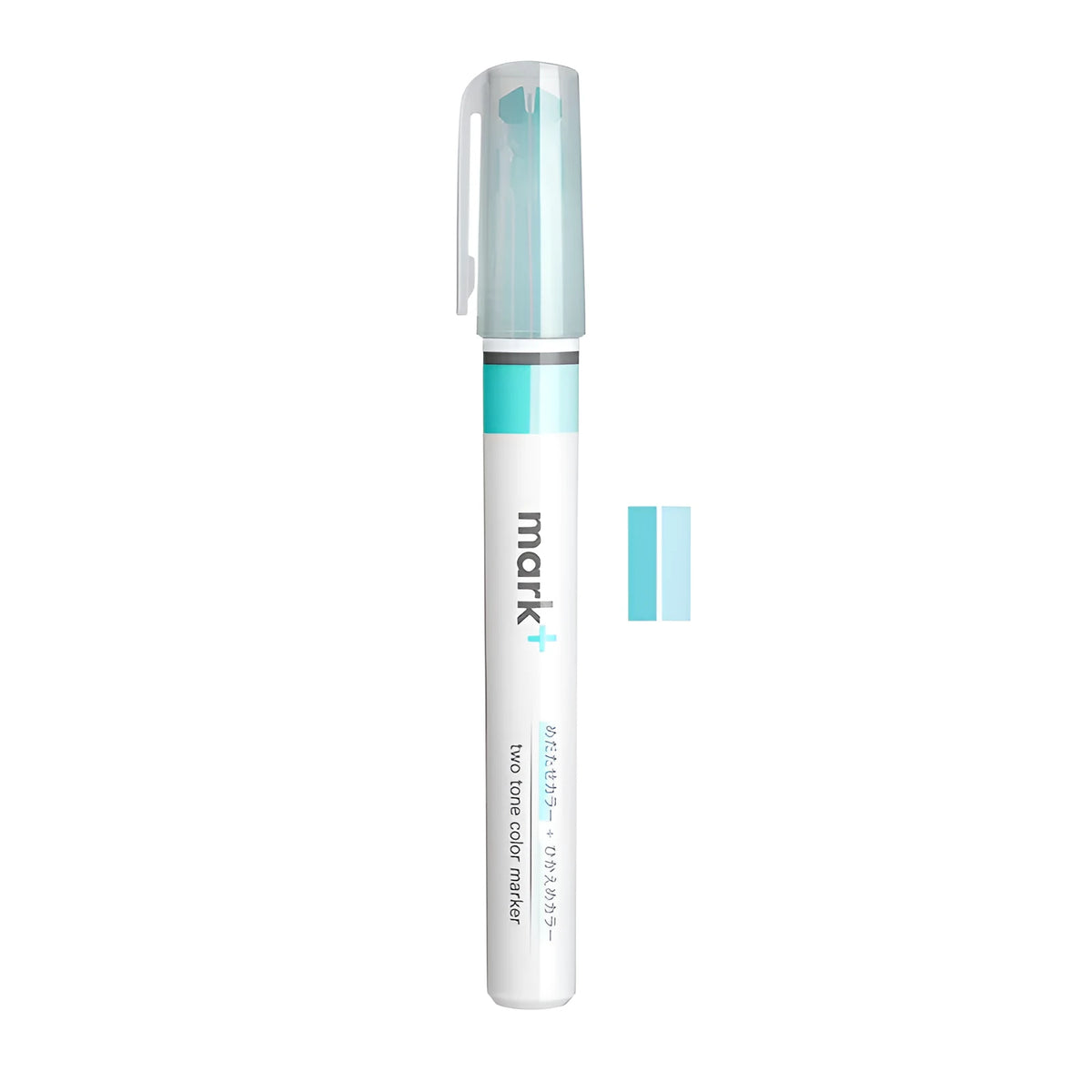 Mark+ series fibre marker pen in six colours: green, grey blue, grey pink, grey yellow, pink, yellow.