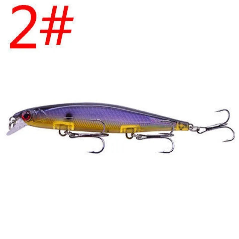 11cm long, 13.5g soft plastic Mino fishing lure in a selection of eight different colours.