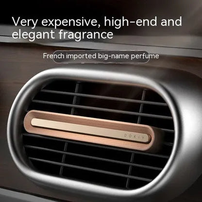 87.5cm long car vent clip aromatherapy ornament in walnut and metallic grey colours