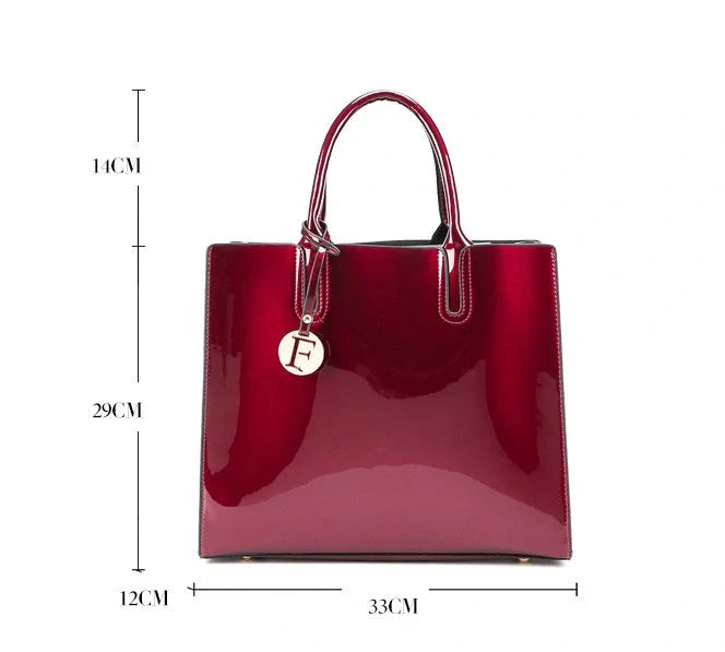 3 Sets Leather Handbags in various colours with zipper closure and cell phone pocket