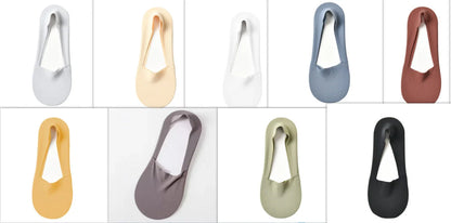 Stylish women's non-slip silicone socks in various colours for fashion and safety