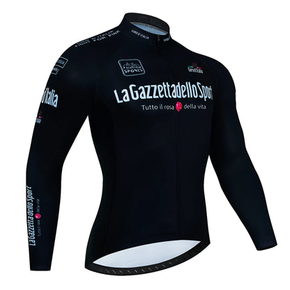 Men's long sleeve mountain bike cycling jersey in patterned colour with breathable fabric