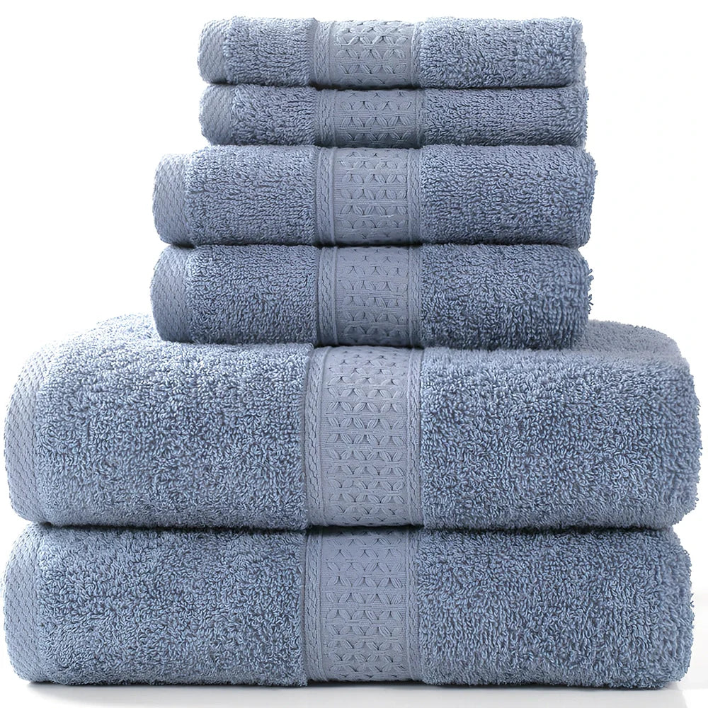 Pure cotton towel set showing bath towel, towel, and square towel in bamboo green colour