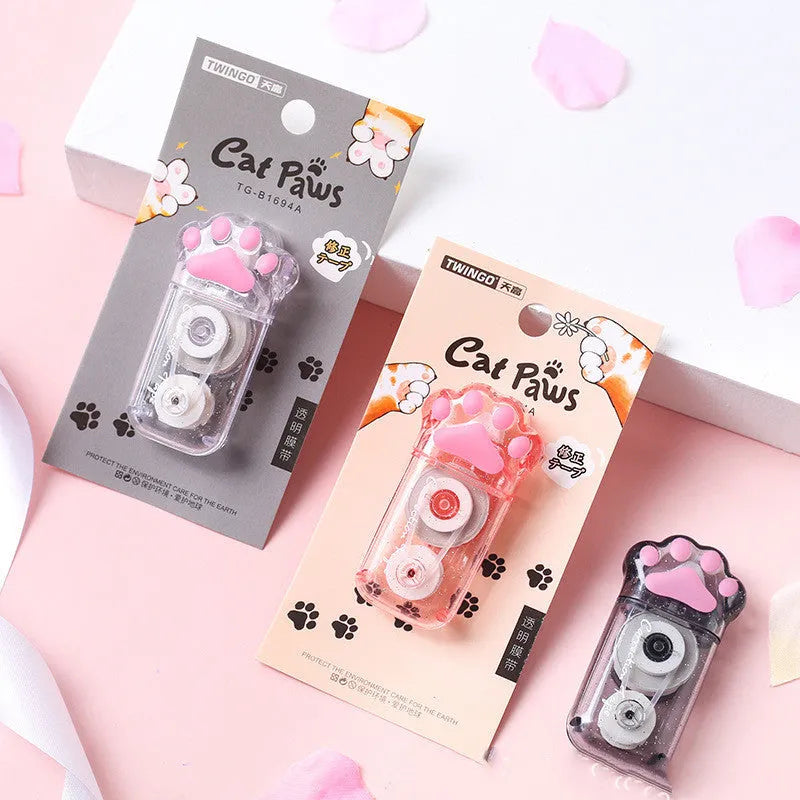 Cat claw correction tape roll with 5mm width, 6m length, in protective plastic shell