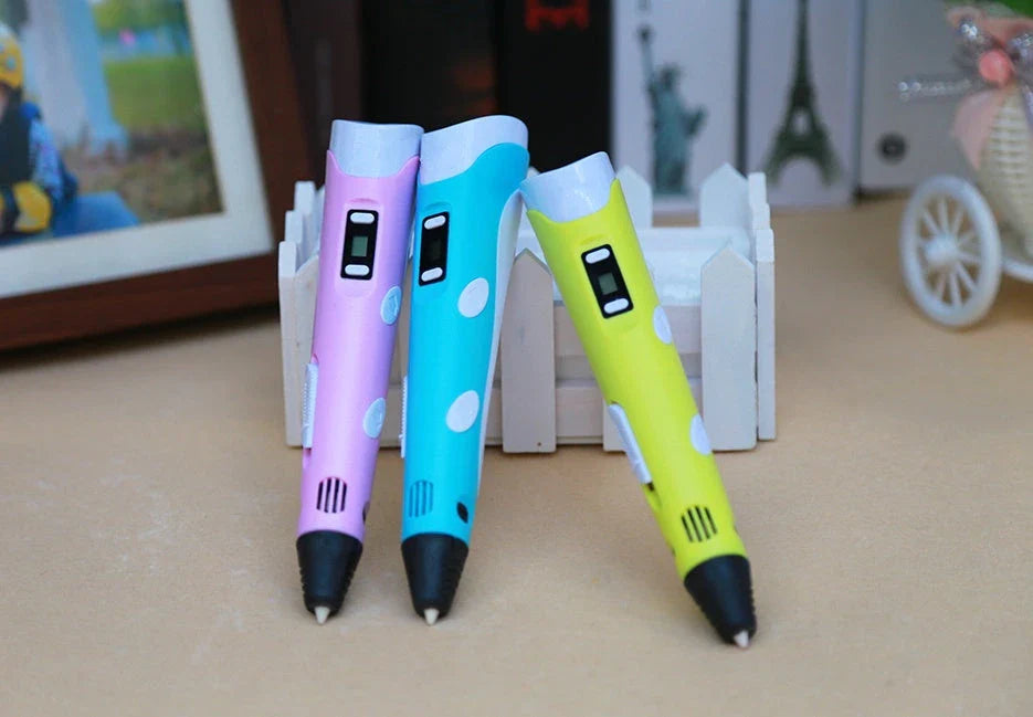 A versatile 3D pen with adjustable temperature settings, vibrant filament colors, and an ergonomic design for endless creative possibilities.