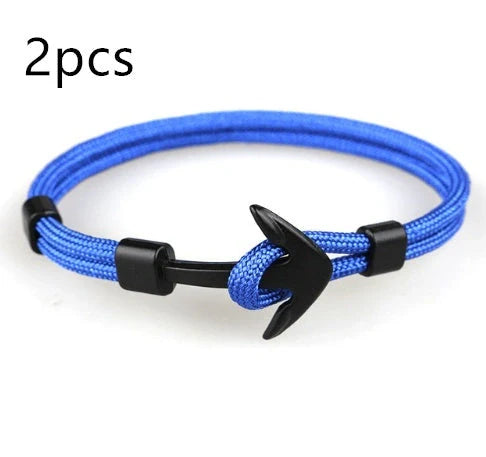 Stylish unisex anchor bracelet with hand strap, perfect for nautical fashion enthusiasts