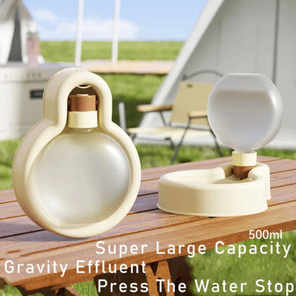 500ml portable pet water bottle with foldable drinking bowl for dogs and cats