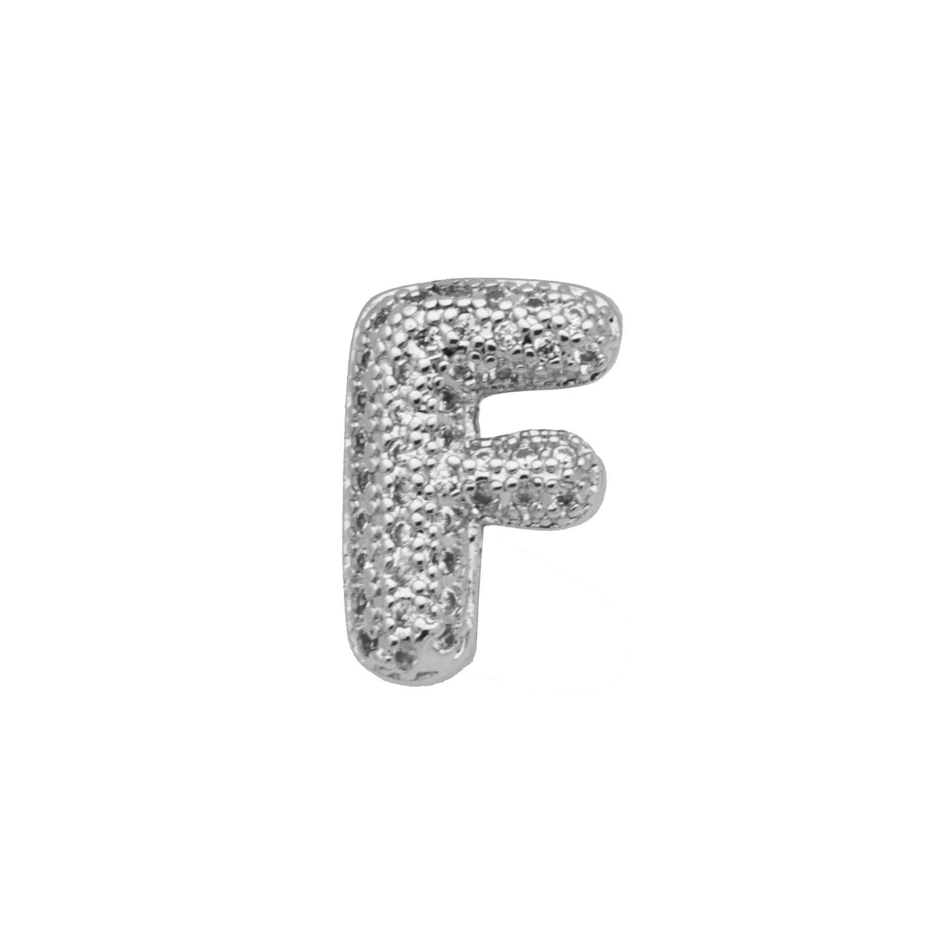 Retro copper bracelet with a letter 'A' charm featuring micro inlaid zircon, shown in a gold finish.