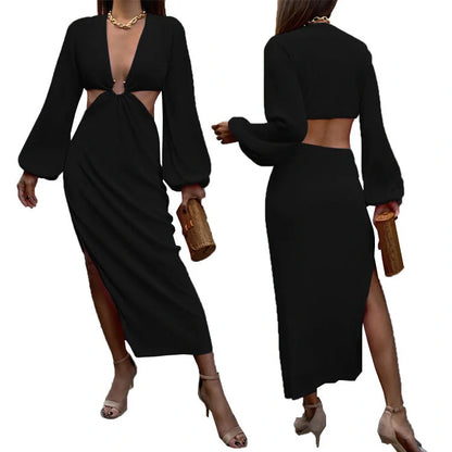 Stylish autumn waistless pleated dress for women in yellow, black, and dark pink