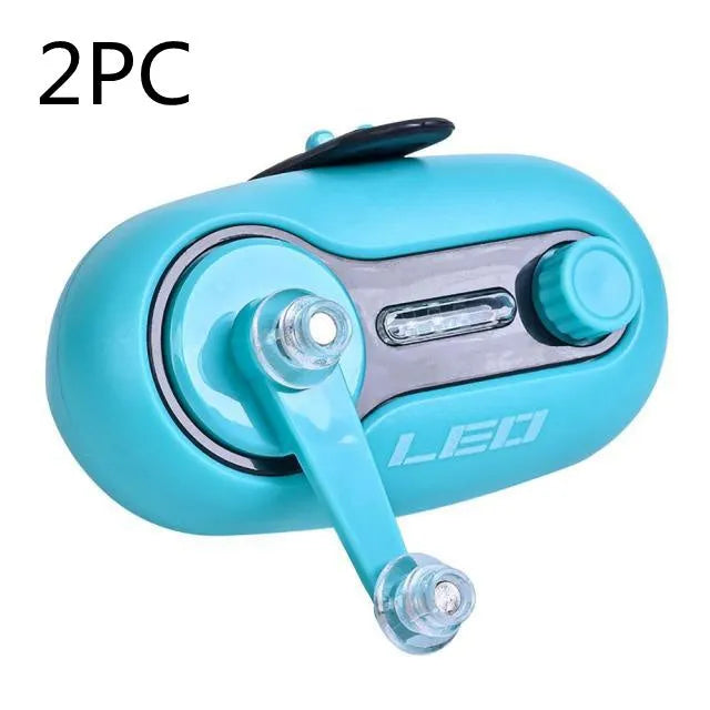 Telescopic fishing rod alarm with night fishing signal light in blue or black rocker/turntable styles