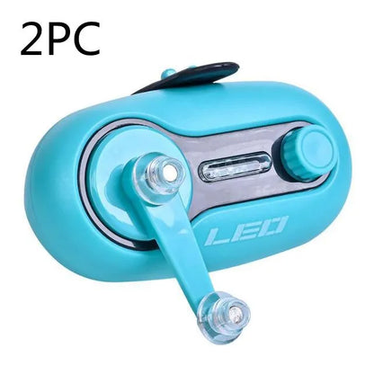 Telescopic fishing rod alarm with night fishing signal light in blue or black rocker/turntable styles