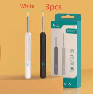 NE3 wireless otoscope ear cleaning kit with camera, LED light, and spoon heads