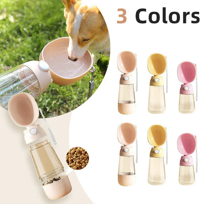Premium Portable Pet Water Bottle and Food Container for Outdoor Adventures and Travel
