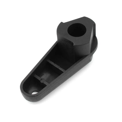 Black nylon quick-release wrench for BMW motorcycle oil cap on white background