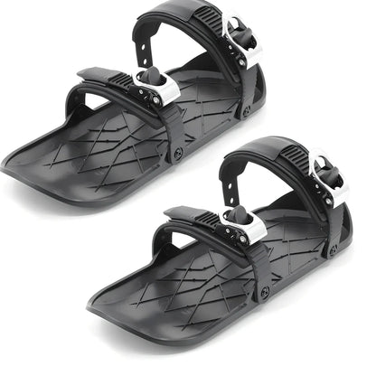 Black ultra-thin ski shoes with lace-up closure and rubber outsole for winter sports