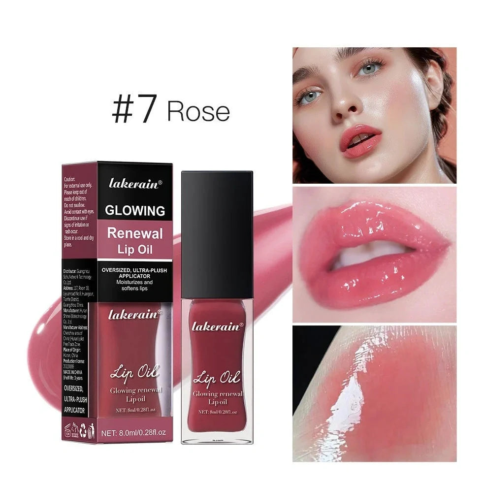 Glow Lip Gloss tube with 8ml capacity showing coral shade and applicator