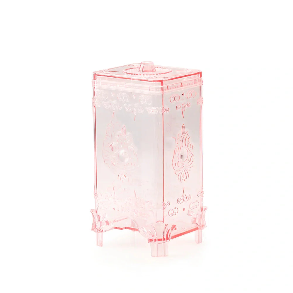 Covered plastic cosmetics storage box with 45-litre capacity in four colour options