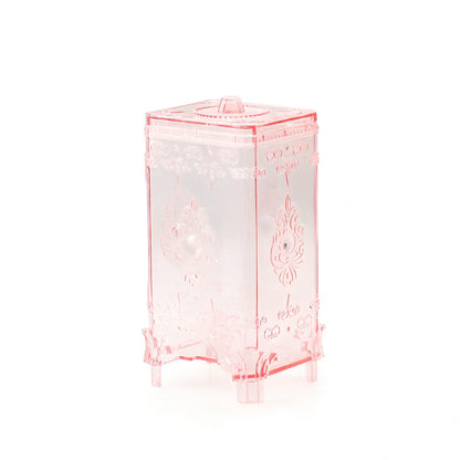Covered plastic cosmetics storage box with 45-litre capacity in four colour options