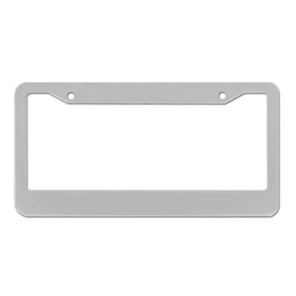 Minimalist aluminium alloy licence plate frame for American Standard cars showing style options.