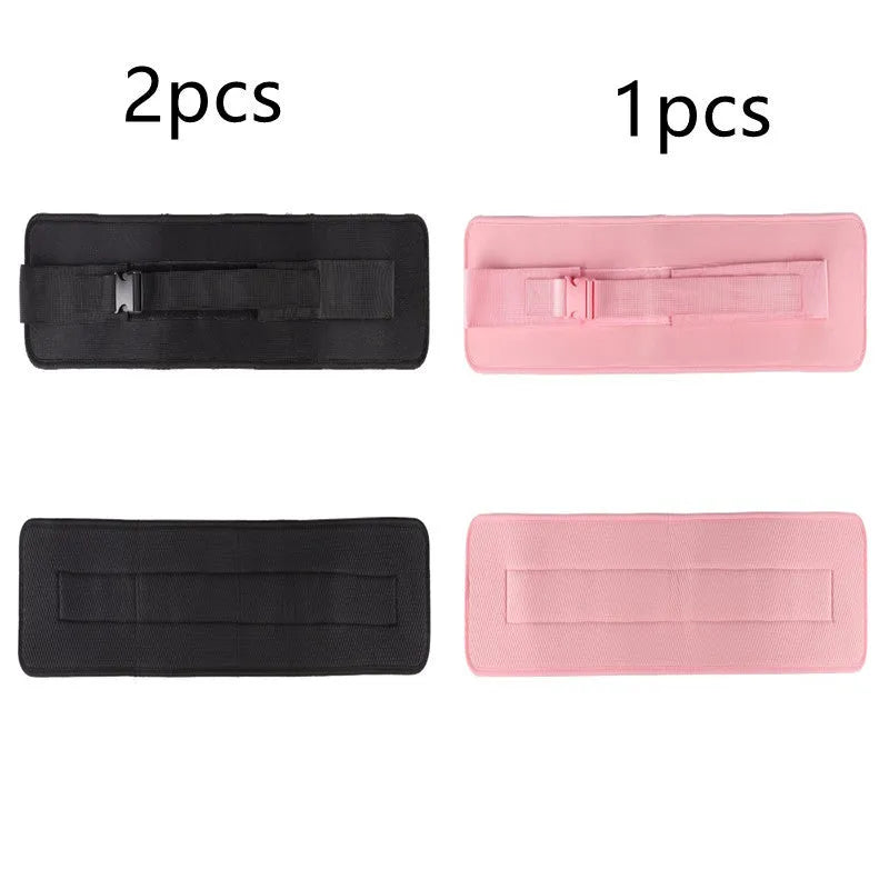 Black or pink weight-bearing hip bridge auxiliary strap fitness belt for lumbar support during dumbbell exercises