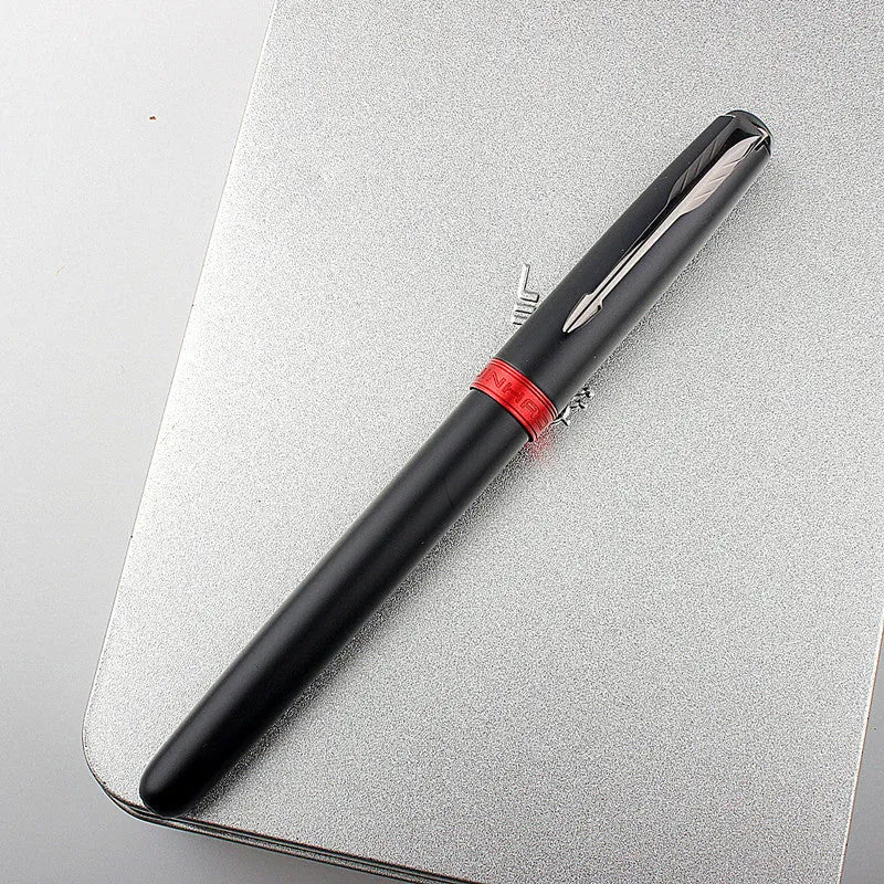 Stainless steel ballpoint pen with 0.5mm nib in a selection of colours including black and silver.