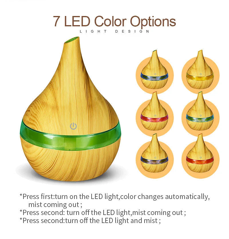 Elegant ultrasonic essential oil diffuser with whisper-soft mist and soothing aromas for relaxing home ambience