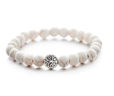 Handcrafted natural stone alloy bracelet showing tiger eye and agate components in 6cm size