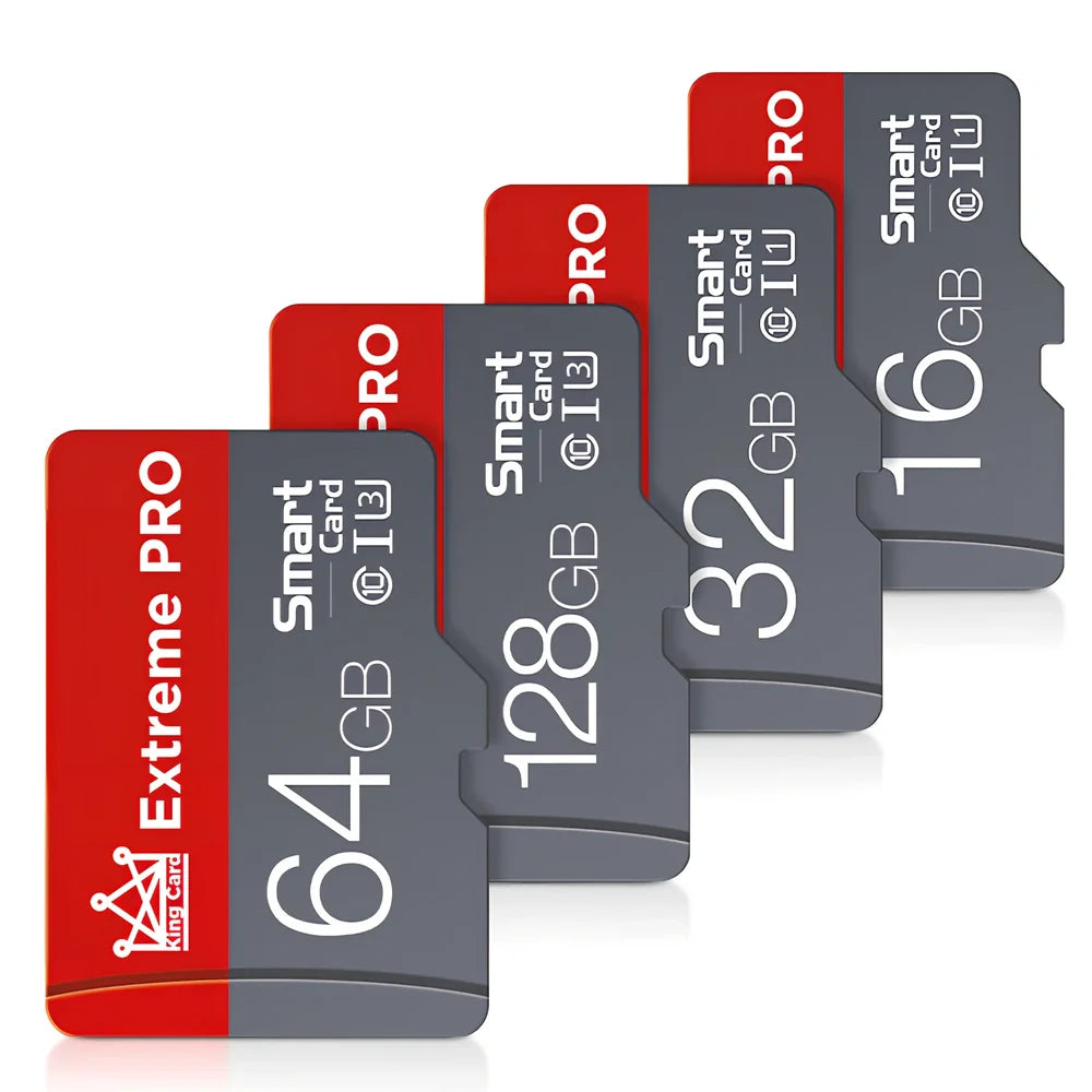 Red Drive Mini TF memory card with SD adapter holder for mobile phones and cameras