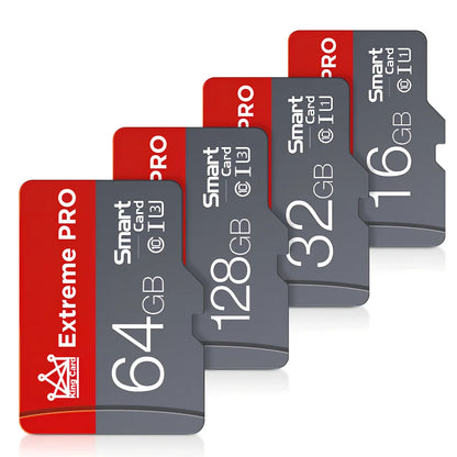 Red Drive Mini TF memory card with SD adapter holder for mobile phones and cameras