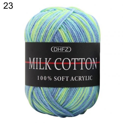 Vibrant multi-color jacquard knitting yarn for cosy handmade creations