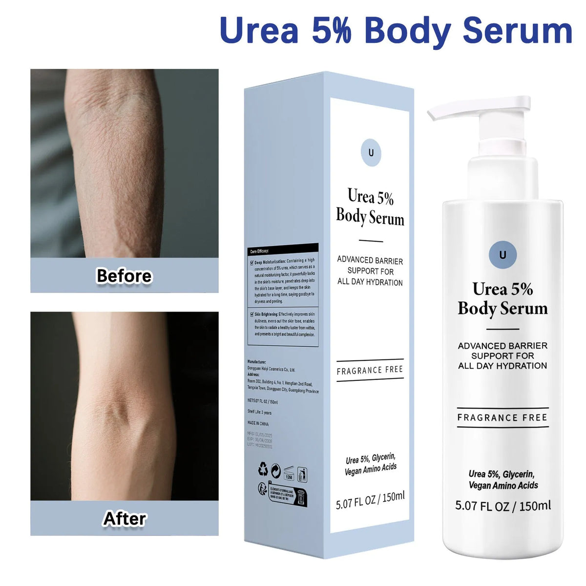 150ml urea moisturising cream container for body hydration and nourishment
