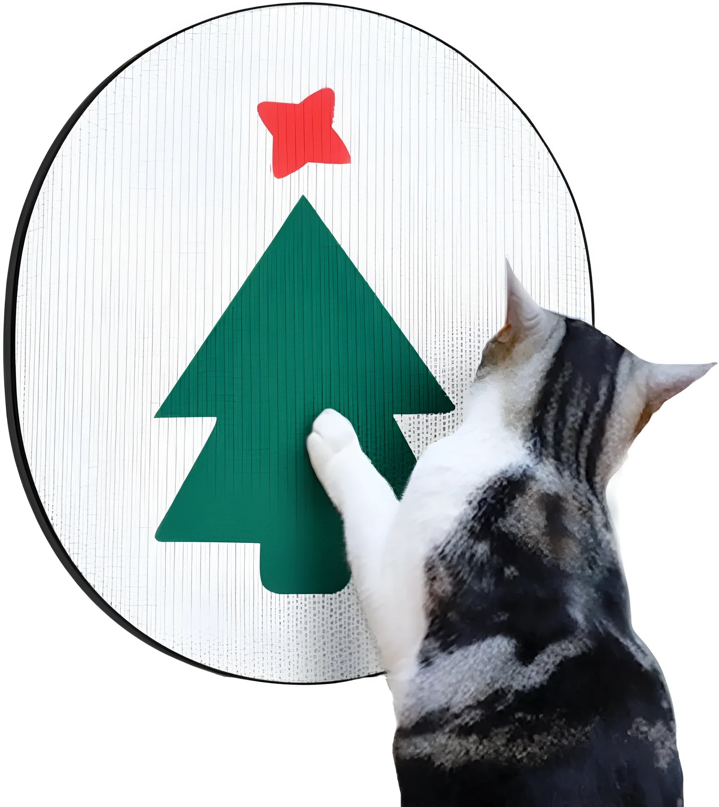 Wall mounted cat scratching board measuring 35x44 cm with corrugated cardboard surface