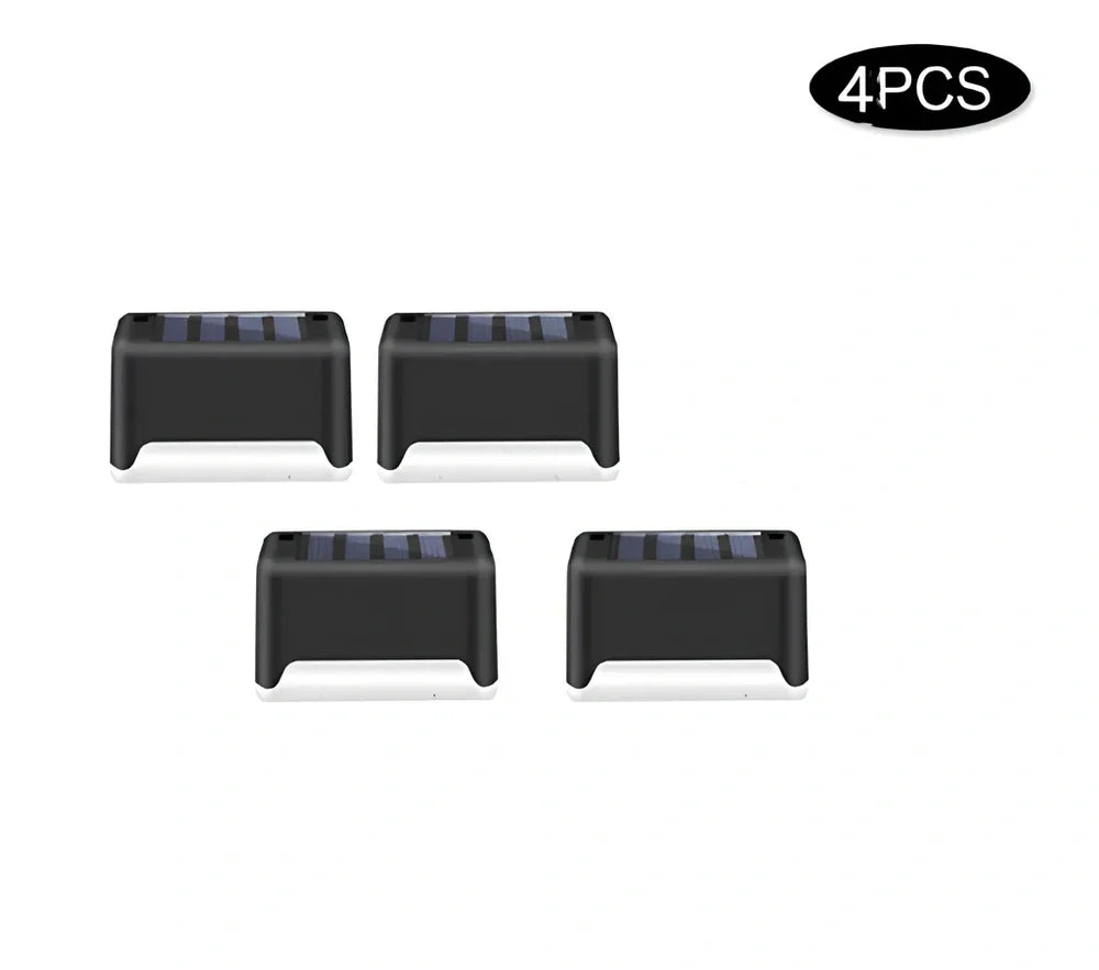 Coffee-coloured solar step light with solar panel, dimensions 78x45x42mm