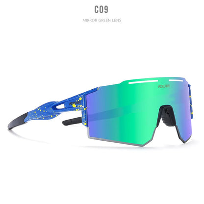 Polarised cycling sunglasses with frameless TR90 lightweight frame in sports design for athletic activities