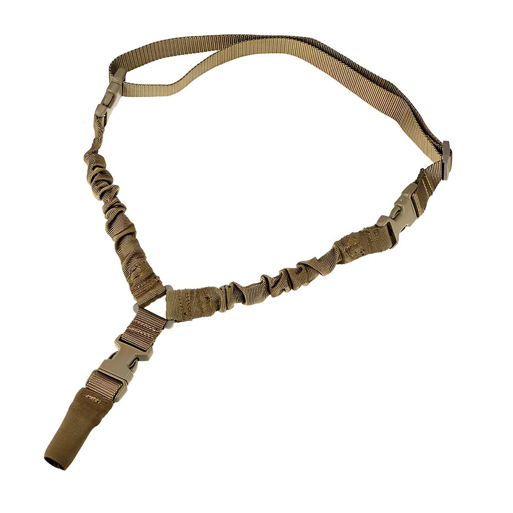 OD green adjustable high density nylon pistol sling lanyard with metal buckle, 250g weight, 175cm length for tactical carry