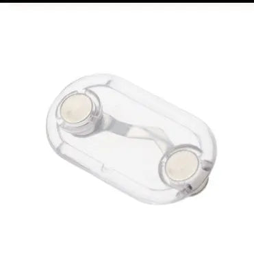 Magnetic glasses holder in black or silver, ABS and stainless steel travel storage bracket