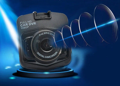 Compact 1080P Dash Cam with Night Vision, G-Sensor, and Wide-Angle Lens