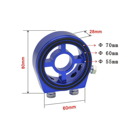 Universal aluminium alloy oil pressure gauge adapter in multiple colour options
