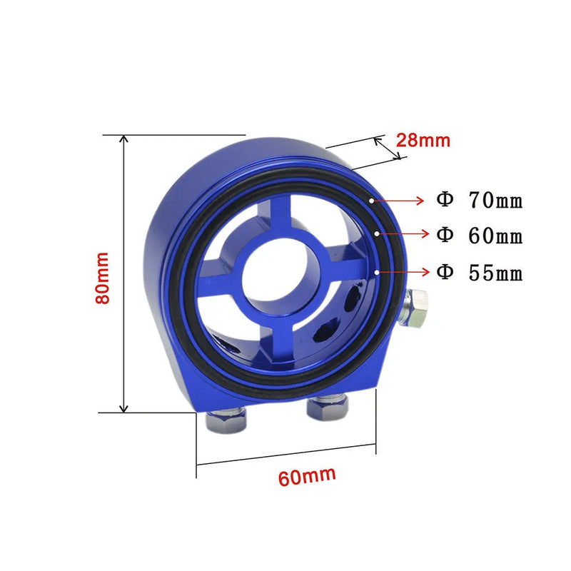 Oil pressure gauge adapter universal aluminium alloy accessory fitting kit for universal oil pressure gauge installation in black blue gold red silver colour finishes